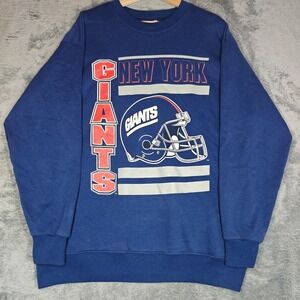 Team Rated Sweatshirt Mens XL Blue Vintage NY Giants Helmet Made in USA
